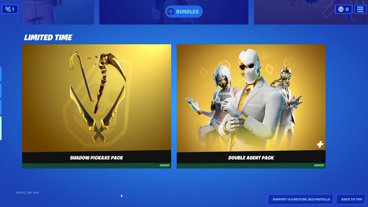 DOUBLE AGENT PACK RETURNS TO THE ITEM SHOP!