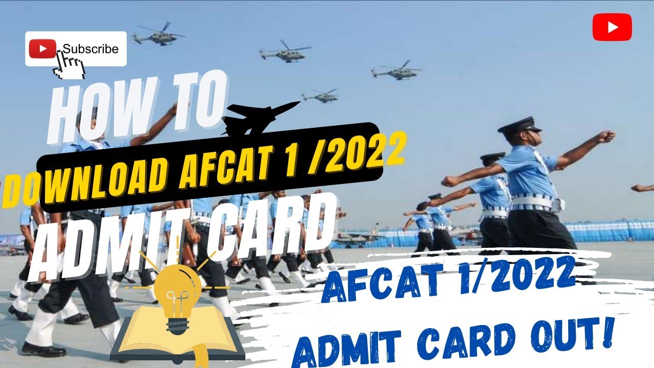 Afcat 1/2022 Admit Card OUT ! | How to download Admit Card Step wise #afcat#afsb#afcat2022#admitcard