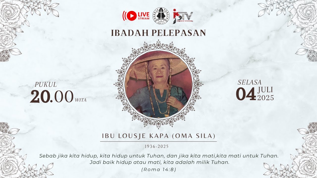 🔴[LIVE] IBADAH PELEPASAN JENAZAH ALM. IBU LOUSJE KAPA (OMA SILA) GTJS // 04/07/2025
