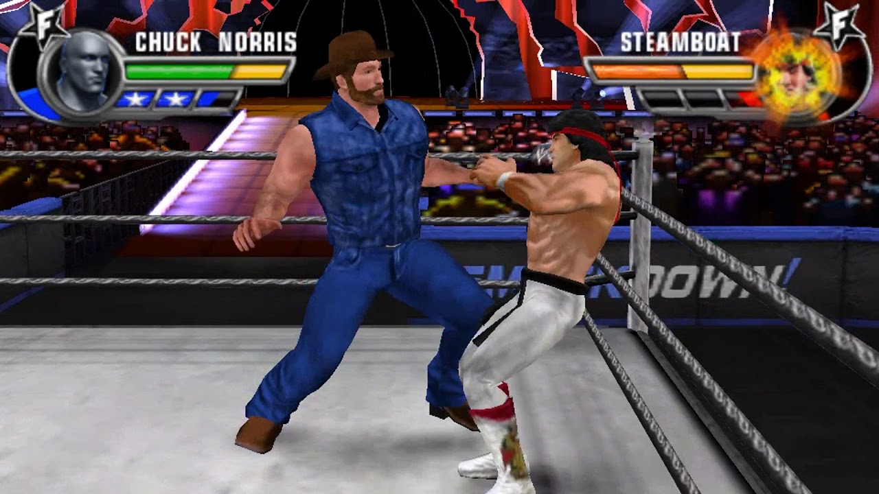 WWE All Stars PSP Matches - Chuck Norris vs Ricky Steamboat
