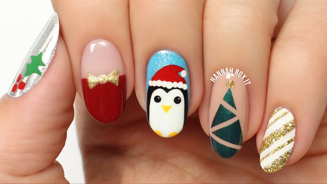 5 Fun Holiday/Christmas Nail Art Designs!