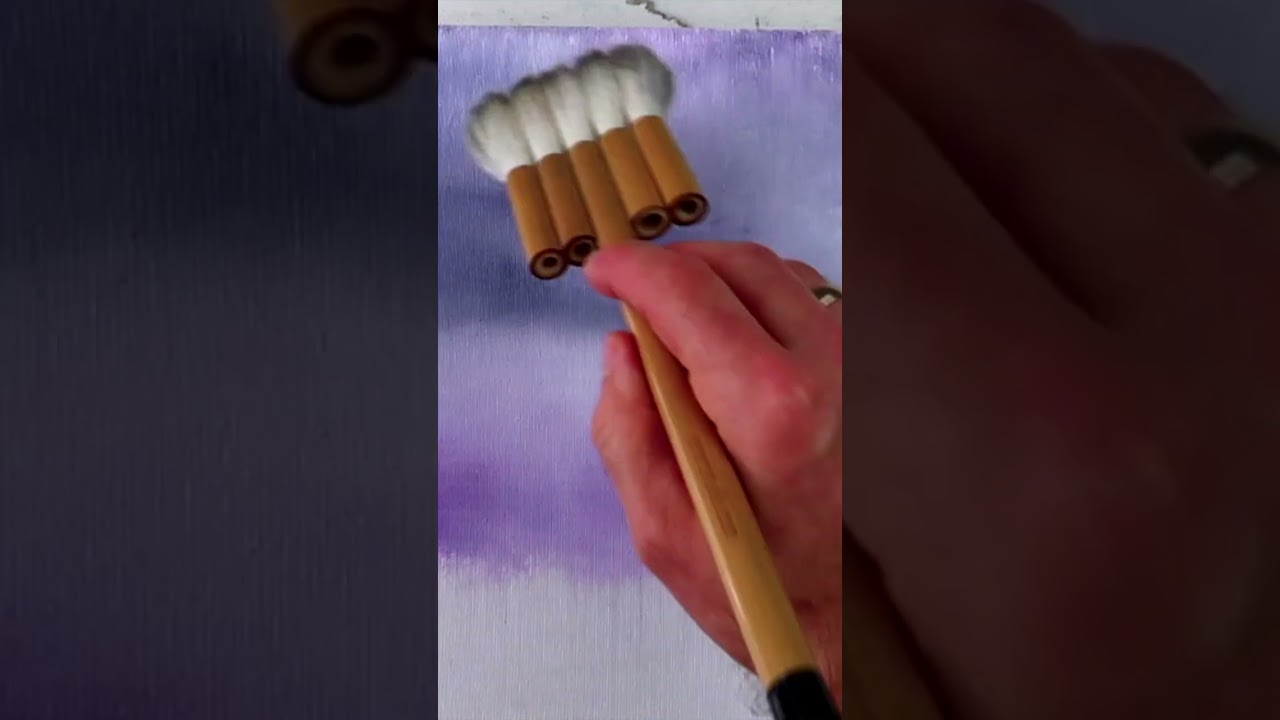 Amazingly Easy Cloud Painting Technique Big Oval Brush#paintingdemo #painting #acrylicpaintingtips