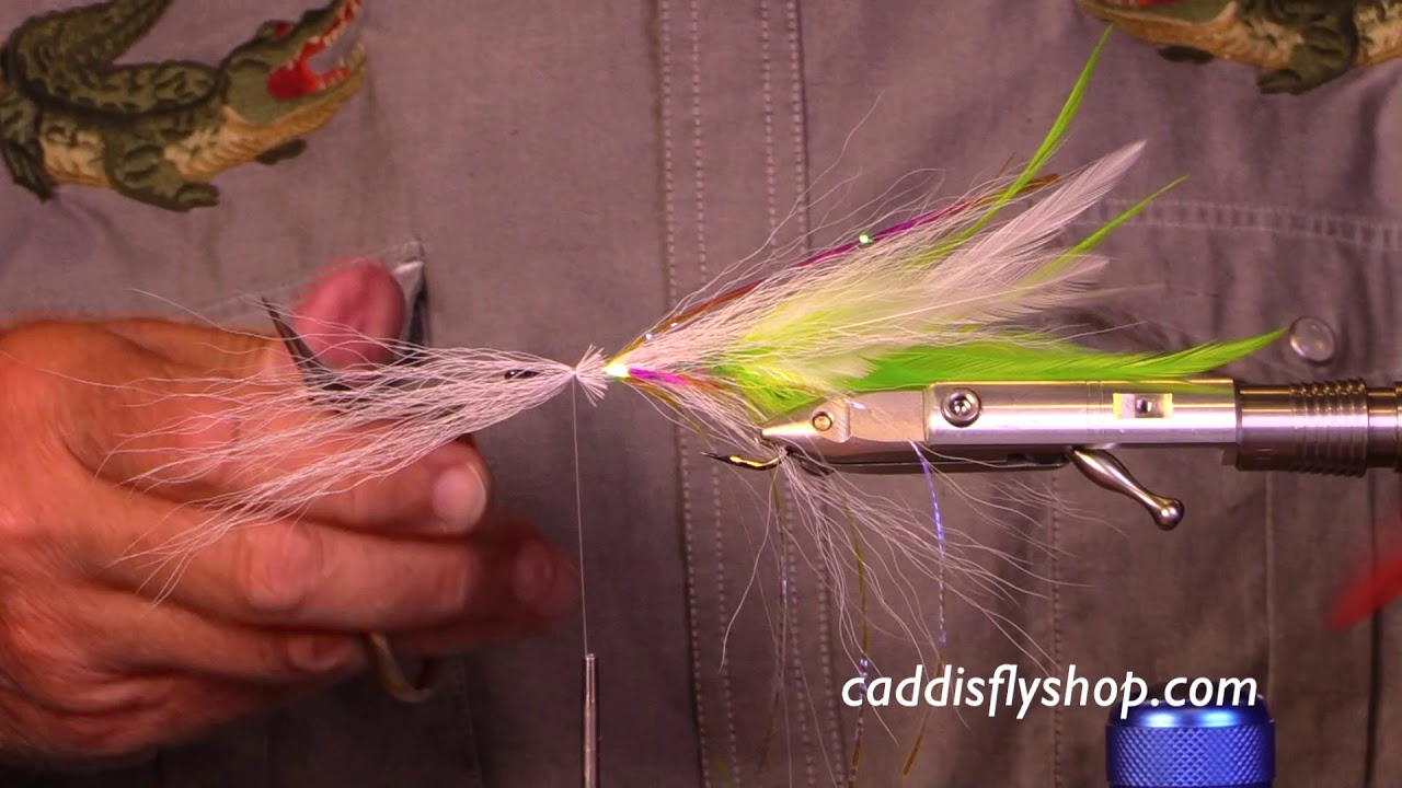 Jay's Chartreuse & White Hollow Deceiver Fly for Peacock Bass & Dorado