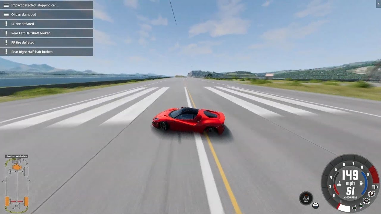 Instant 600 mph acceleration Test! Beamng crash drive