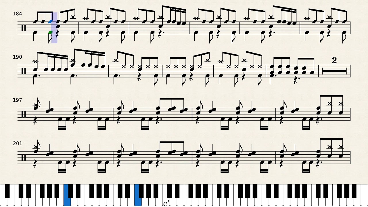 Ghost Love Score by Nightwish - Drum Transcription