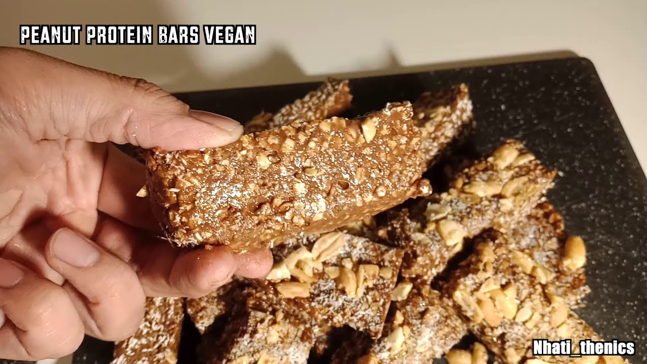 BARRES PROTEINE AUX BEURRE DE CACAHUÈTE VEGAN | HOMEMADE | RECETTE 2