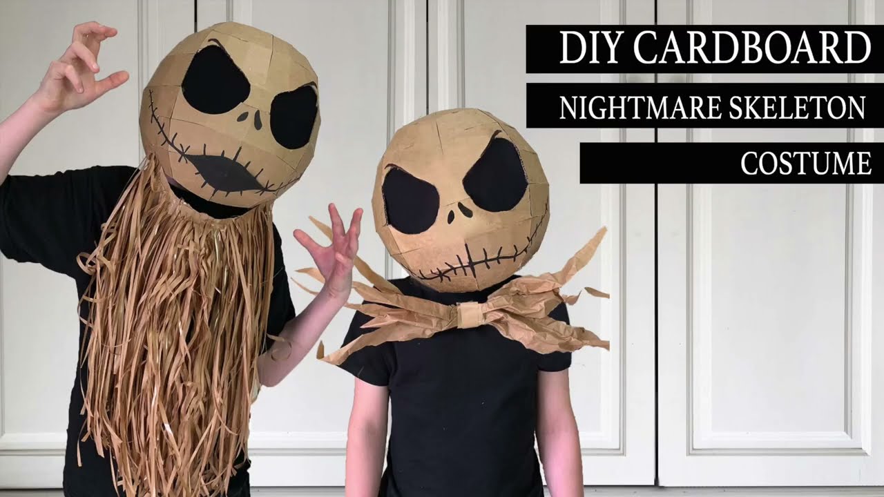 How to make a Cardboard Nightmare Skeleton Costume