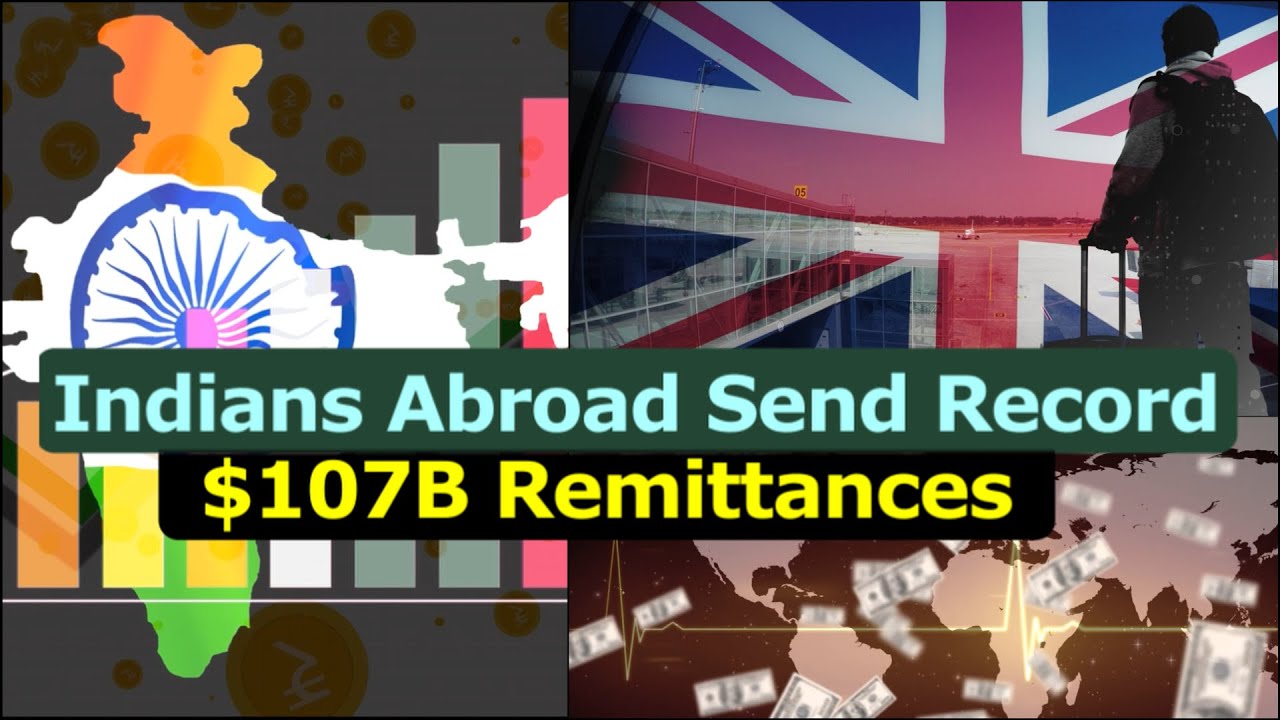 Indian Economy: Indians Abroad Send Record $107B Remittances in FY24 #remittance #overseasinvestment