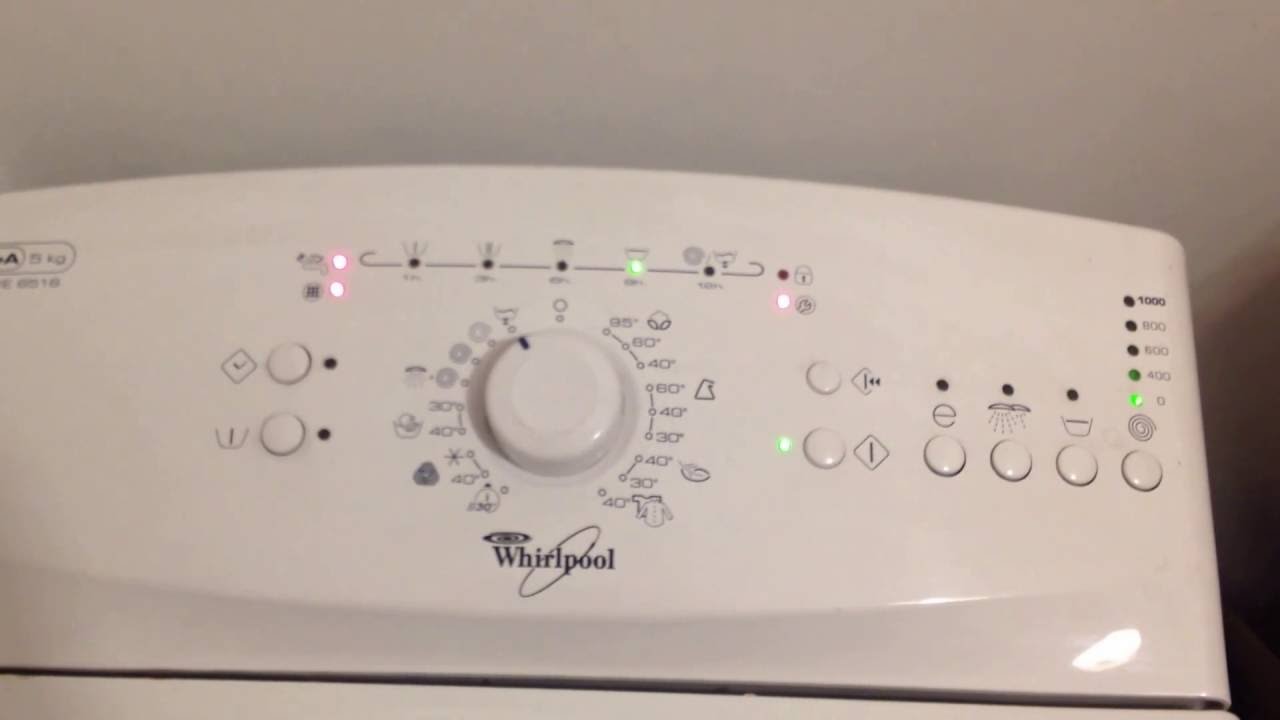 Whirlpool AWE6515 reset programatora/control board reset /program serwisowy/ diagnostic test program
