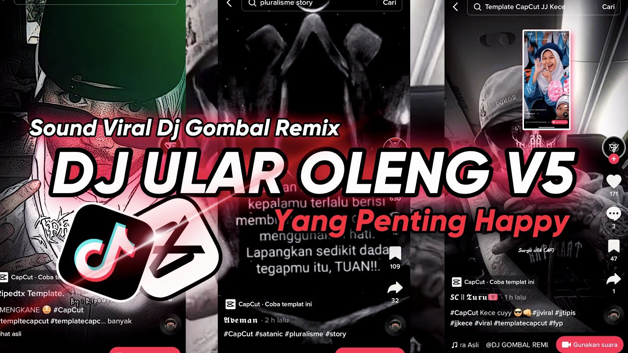 DJ ULAR OLENG V5 x YANG PENTING HAPPY VIRAL TIK TOK - DJ GOMBAL REMIX