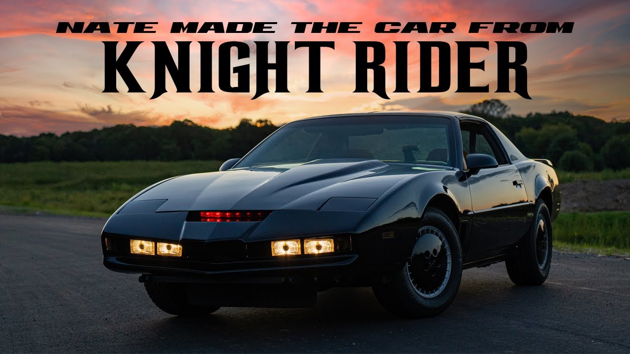 Nate's awesome working replica of K.I.T.T. .. the car from the Knight Rider TV show.