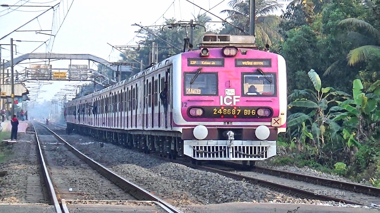4 in 1 || Indian Railways High speedy Colorful Local Trains || 12 coaches EMU & MEDHA