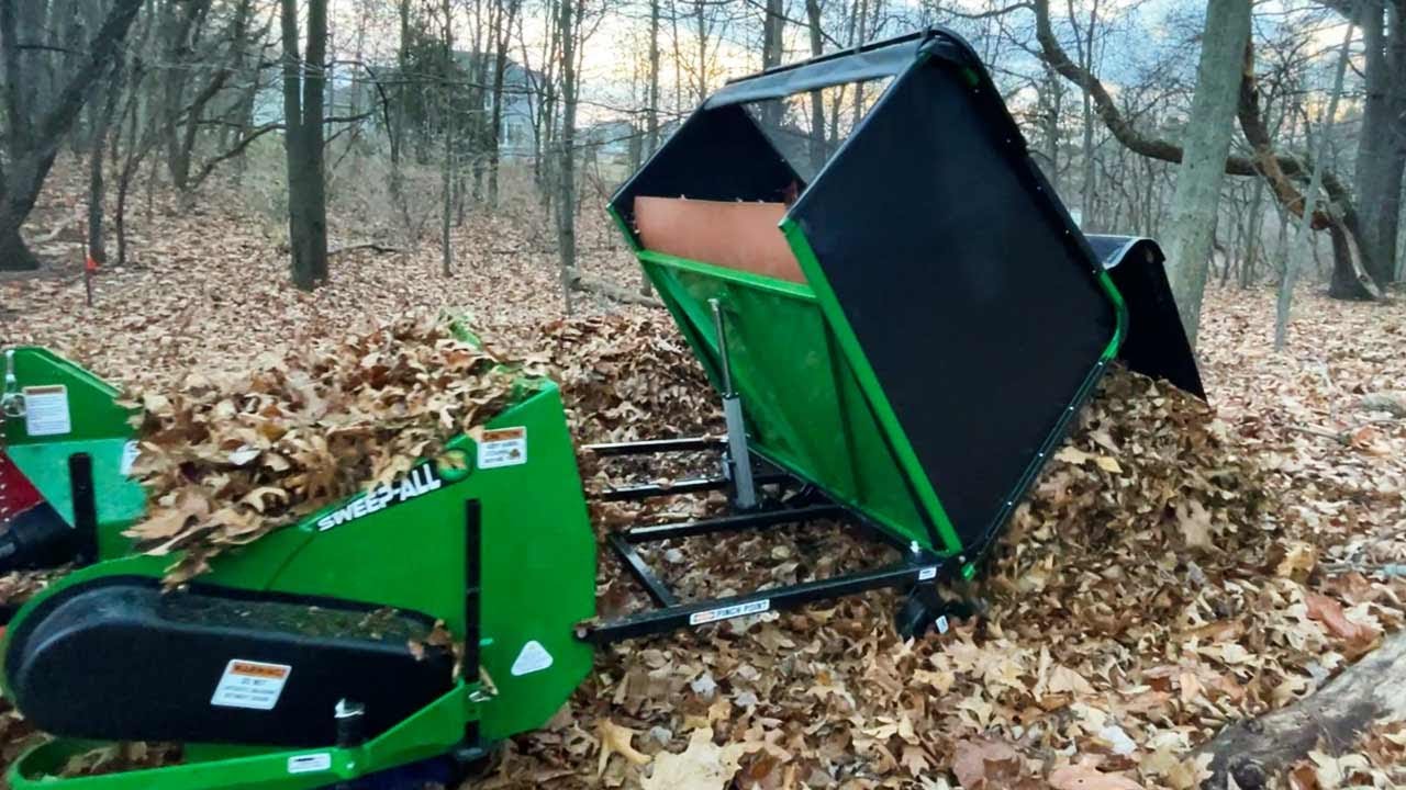 LAWN SWEEPER ON STEROIDS! 💪 SWEET TRACTOR ATTACHMENT! 🚜