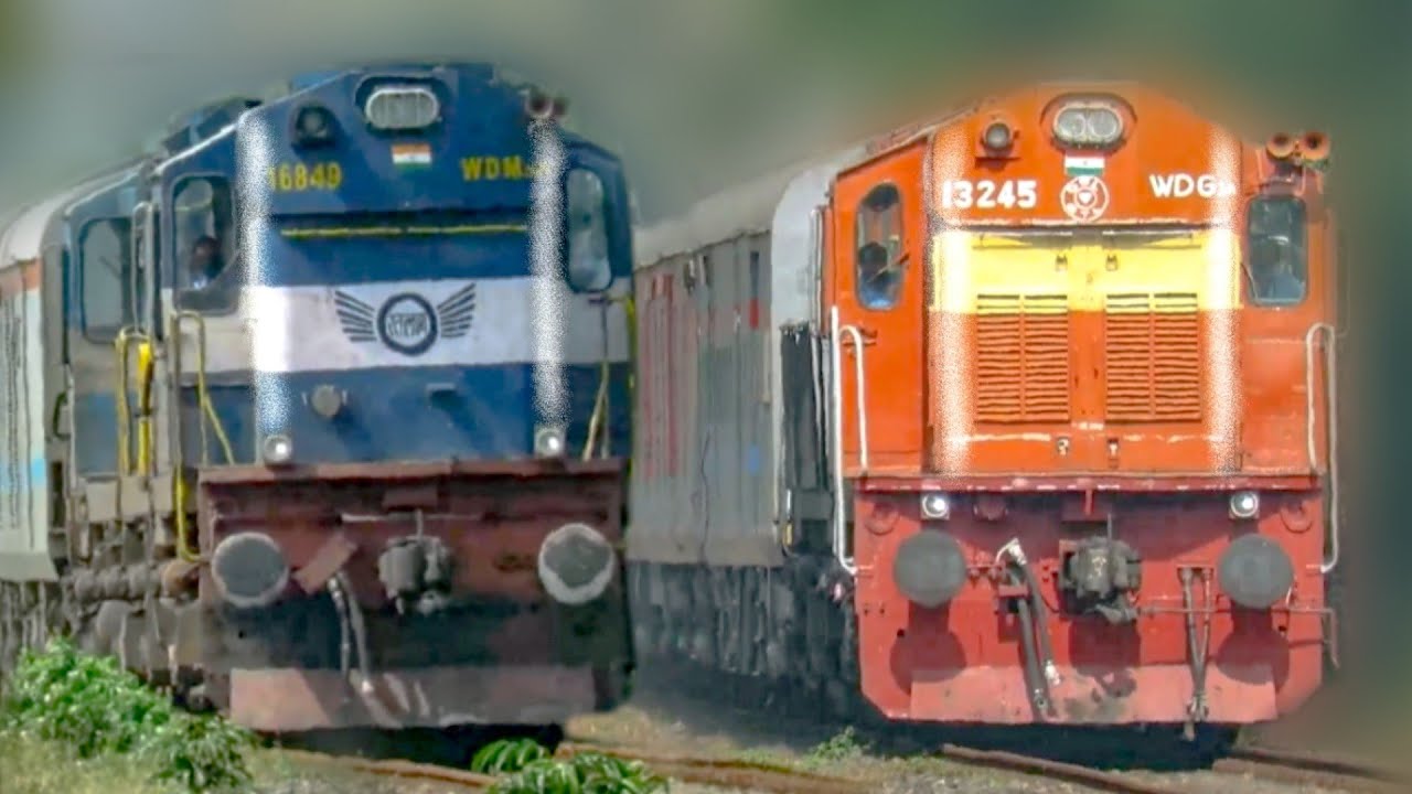 Heavy Traffic In Konkan Railway:Single Line Crossing:Rajdhani+Janshatabdi+Humsafar+Goa exp