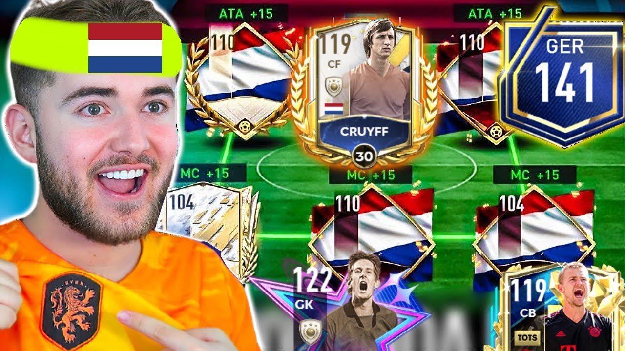 🟠⚫SELEÇÃO DA HOLANDA ÍDOLOS🟠⚫ELE PEDIU E EU MONTEI A LARANJA MECÂNICA NO FIFA MOBILE 23