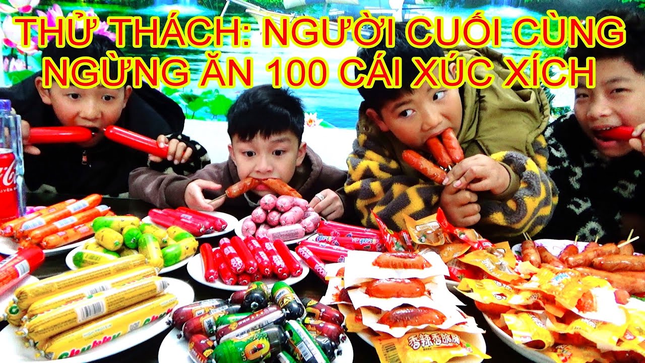 HHVC - (TẬP 225) THỬ THÁCH: NGƯỜI CUỐI CÙNG NGỪNG ĂN 100 CÁI XÚC XÍCH