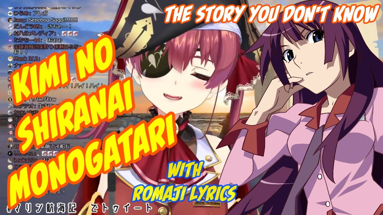 [Hololive] Houshou Marine - Kimi no Shiranai Monogatari | Hololive Karaoke Stream | Romaji Lyrics