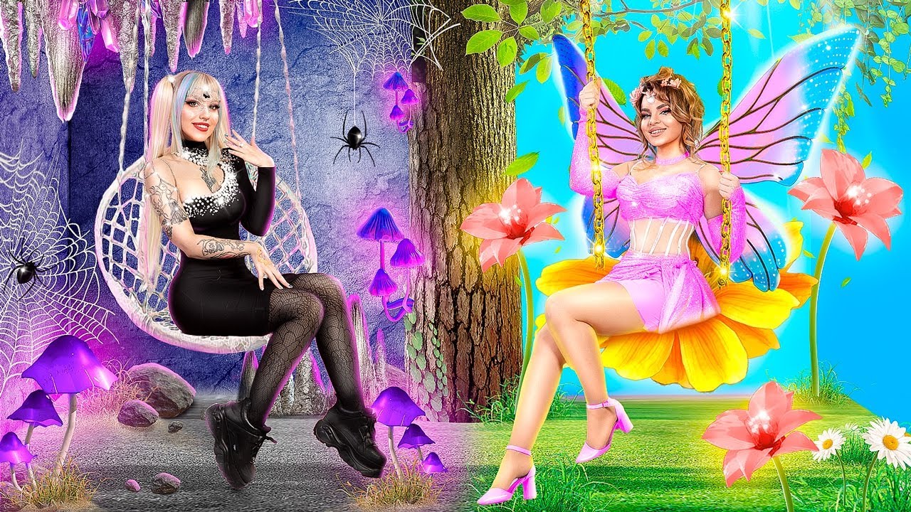 Incredible Room Makeover Ideas! Spider Girl vs Butterfly Girl!