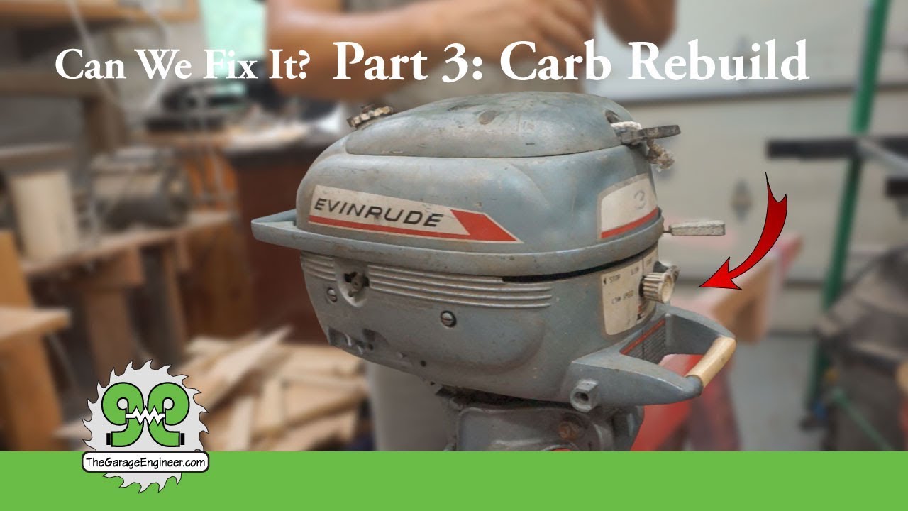 Carb cleaning and rebuild on a boat motor, Evenrude 3HP 1967 ep 4