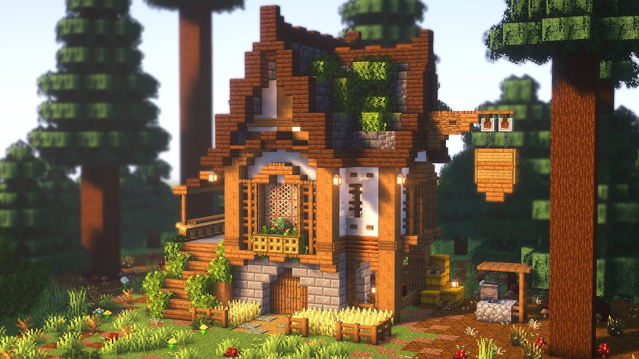 ⛏️ Minecraft Tutorial: How To Build a Starter Medieval House