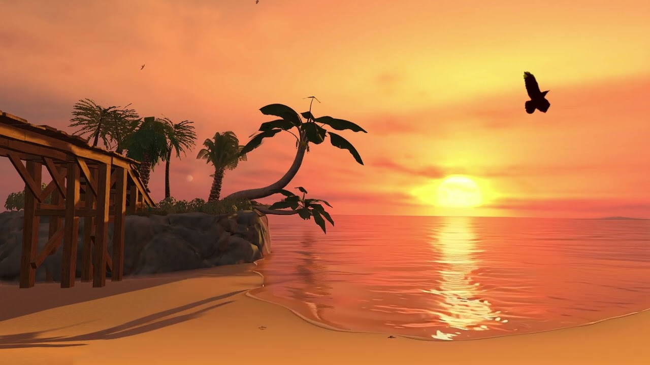 Destiny Islands Ambience - Kingdom Hearts | Sunset With Music 🎵