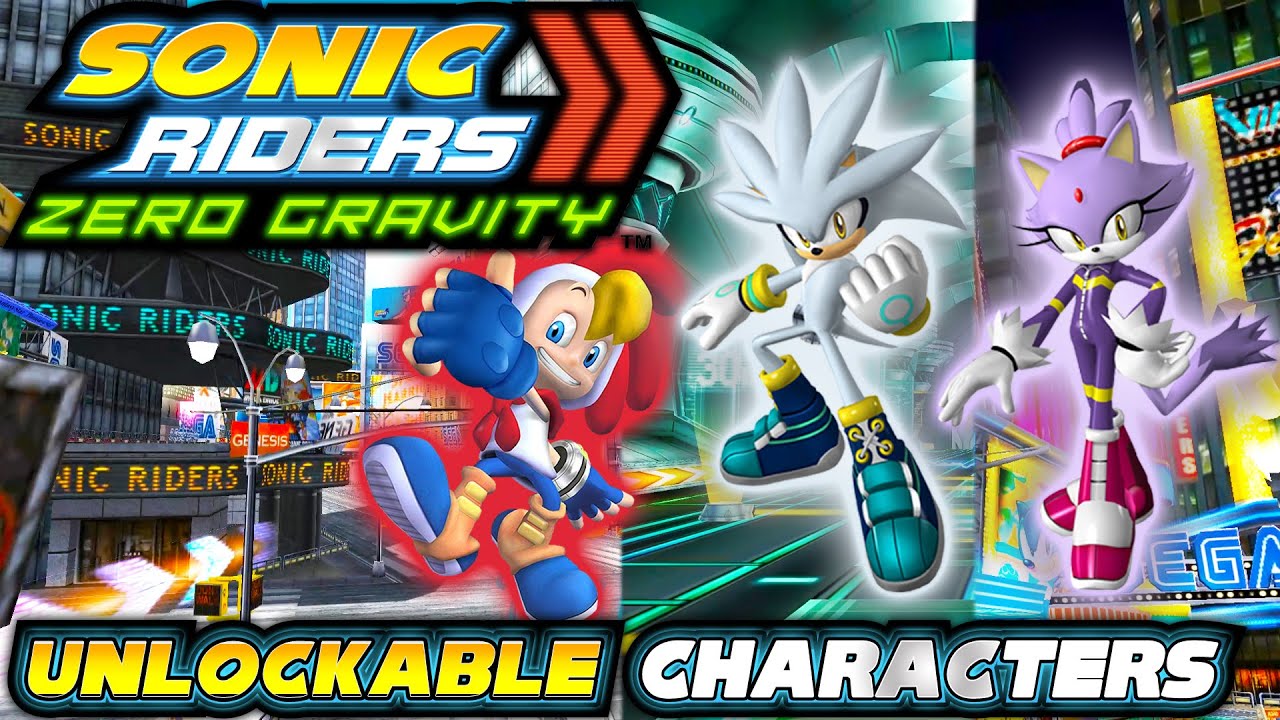 Sonic Riders: Zero Gravity - UNLOCKABLE CHARACTERS & SEGA RACE TRACKS!!!