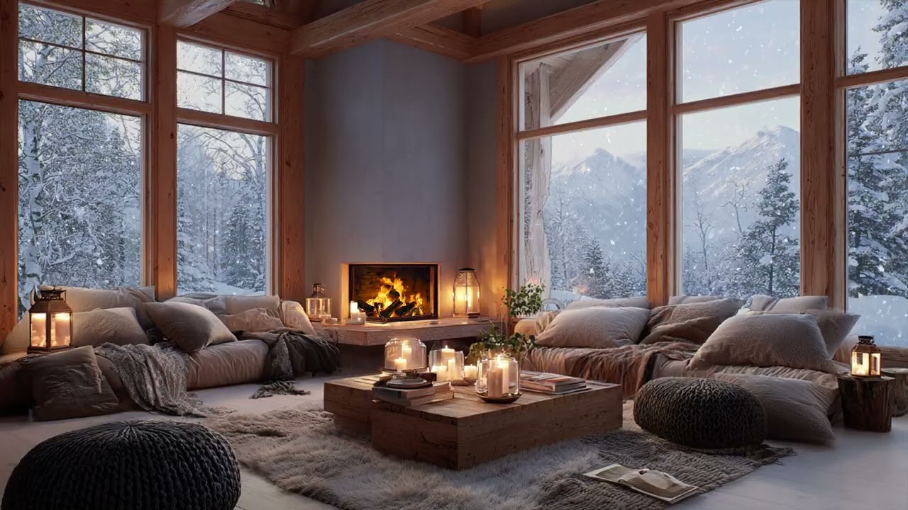 Soft winter sound drifting slowly indoors ❄️ letting quiet moments stay warm inside