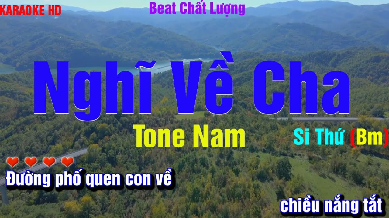 Karaoke Nghĩ Về Cha l Tone Nam l Nhạc Sống Tấn Sanh l Beat phối mới Âm thanh ra chất lượng,dễ hát
