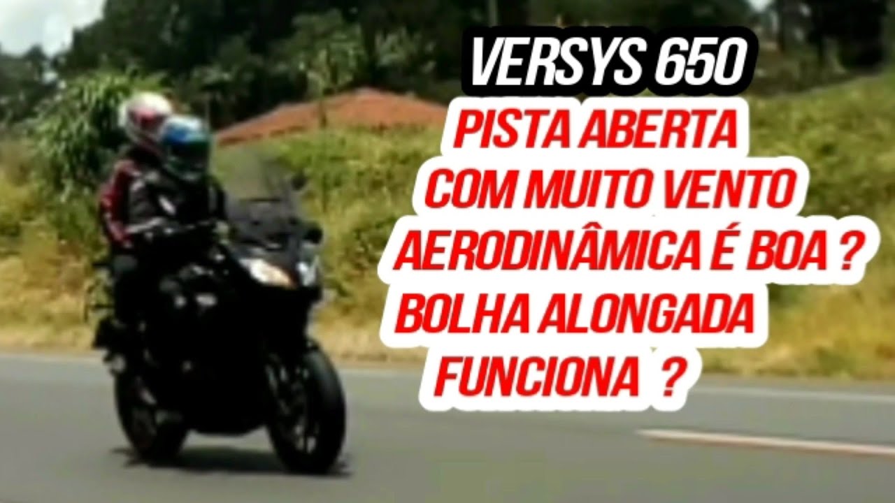 Pista aberta com muito vento sera que a bolha e a aerodin&acirc;mica da moto funciona