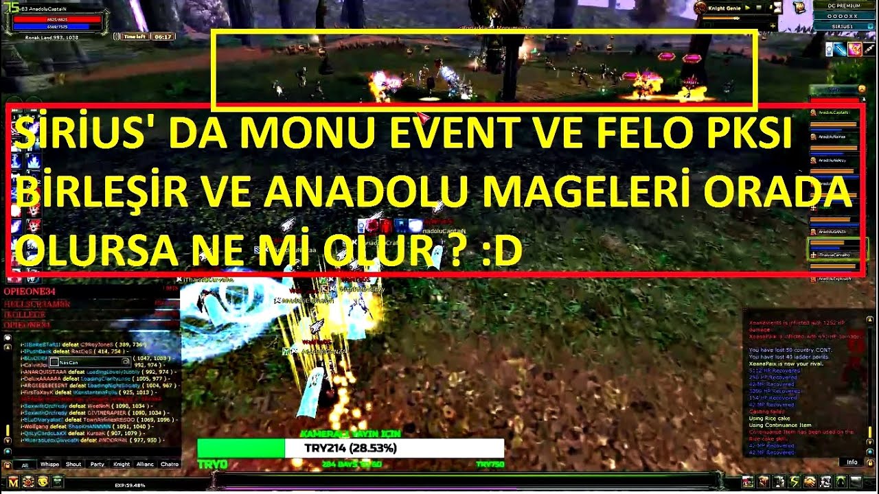 Mageler Bu Eventi &Ccedil;ok Seviyor - Monu Event Ve Felo Pksı Bir Arada :D - Knight Online