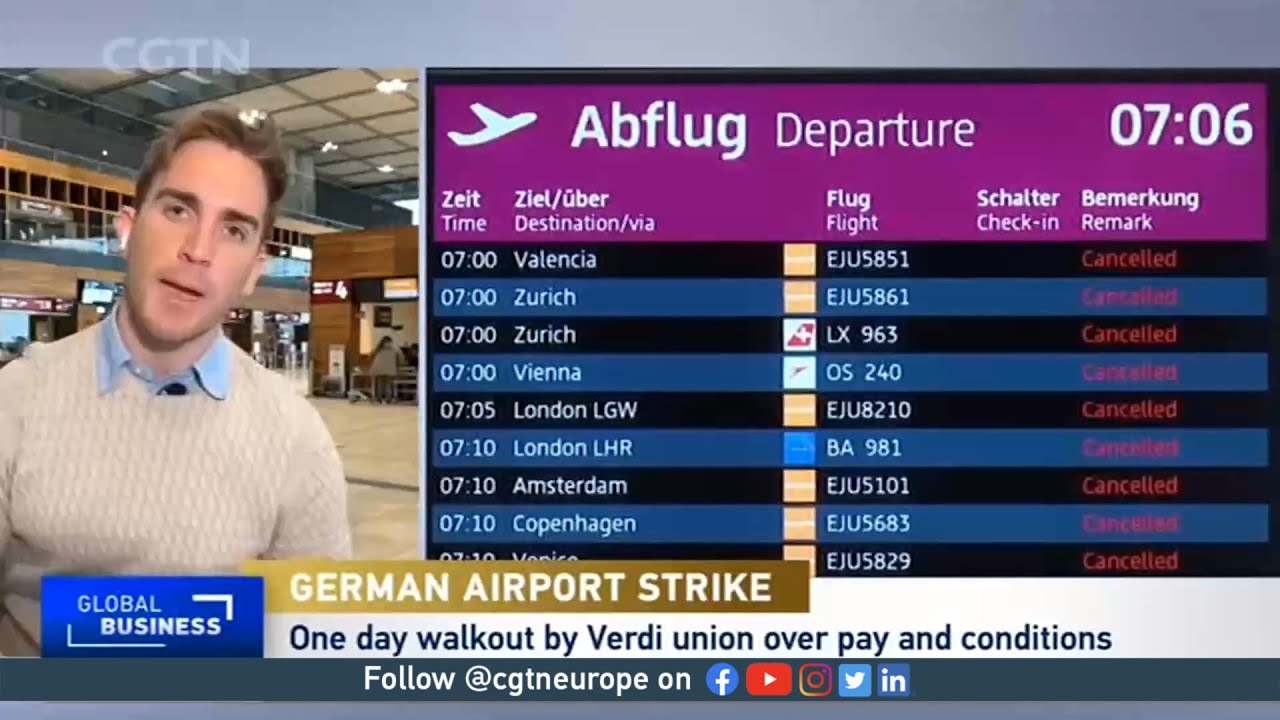 Airport staff in Germany go on strike