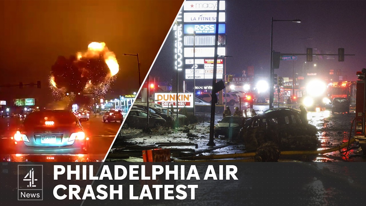 Philadelphia plane crash - medevac jet hits residential area