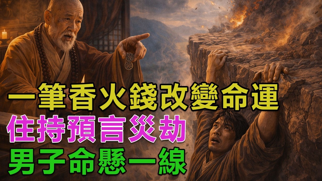 民間故事：一筆香火錢改變命運，住持預言災劫，男子命懸一線