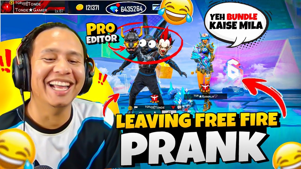 Удивляю девушек из FF новым редким набором и розыгрышем «Я покинул Free Fire» 😂 Tonde Gamer