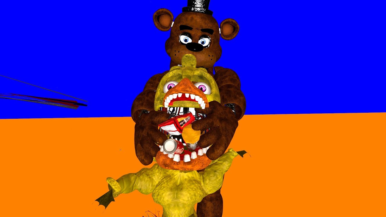 [GMOD FNAF] freddy trys to make withered chica fat again