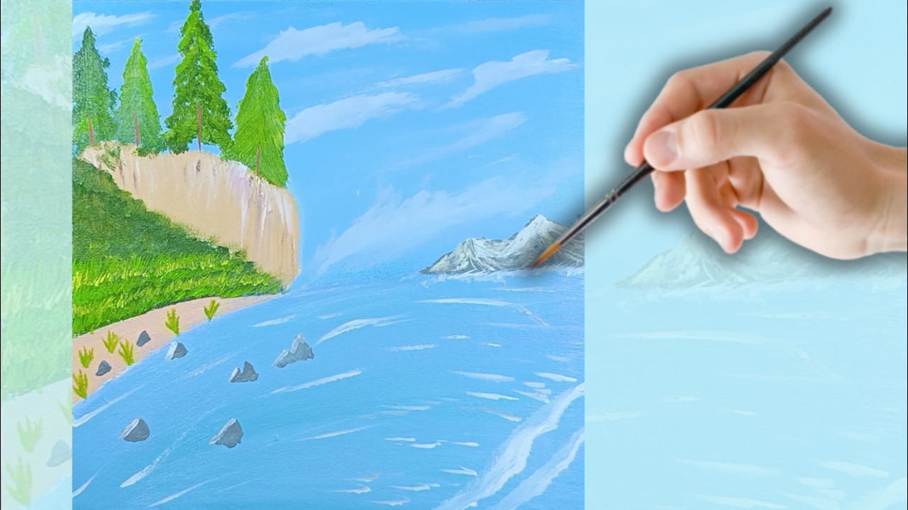 Acrylic Painting for Beginners: A Step-by-Step Landscape Painting Tutorial for Beginners on Canvas