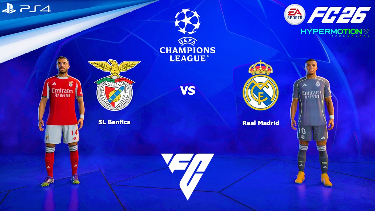 FC 26 PS4 - Benfica vs Real Madrid | UEFA Champions League 2025/2026