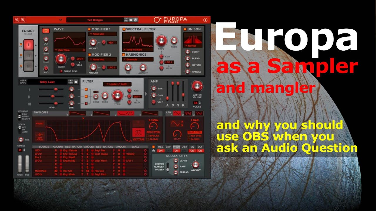 Reason's Europa as a Sampler
