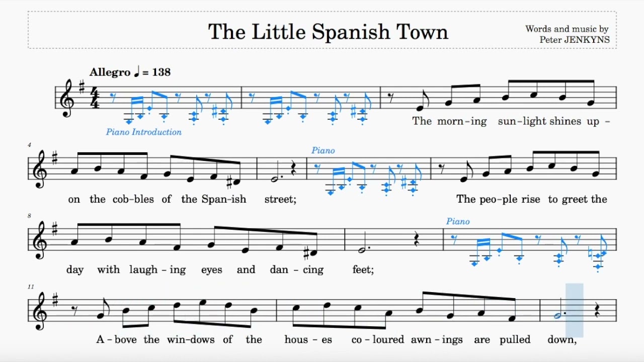 The Little Spanish Town (Jenkyns) | ABRSM & Trinity Grade 2 | List B & Group B | Sing-Along