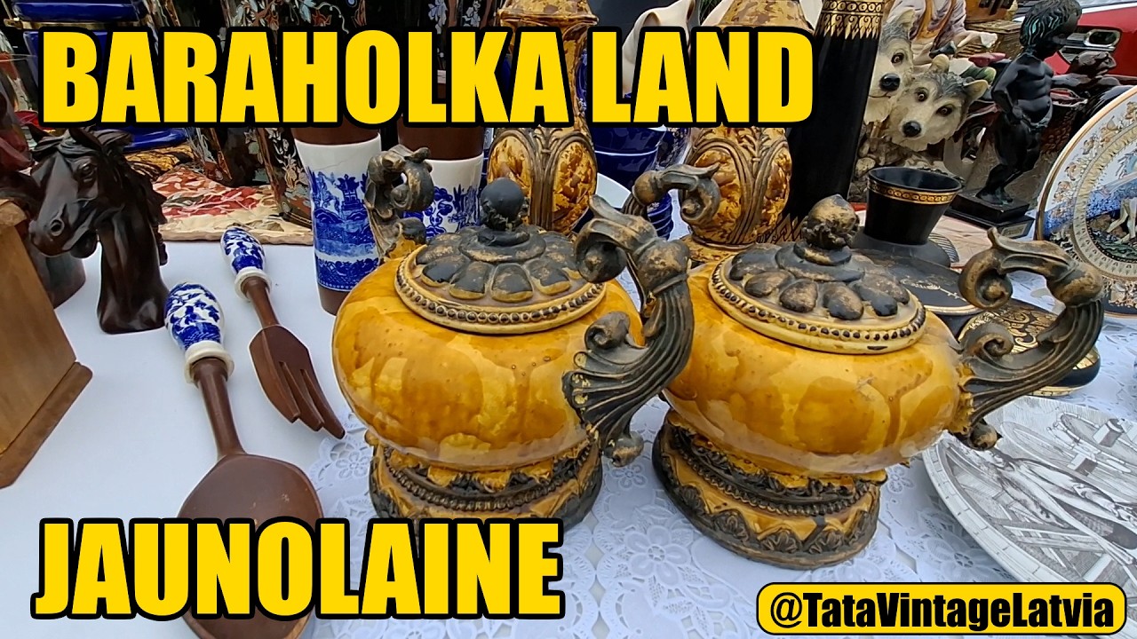 Sunday flea market in Jaunolaine. Low prices. Diverse selection. Found some antiques. JaunOlaine.