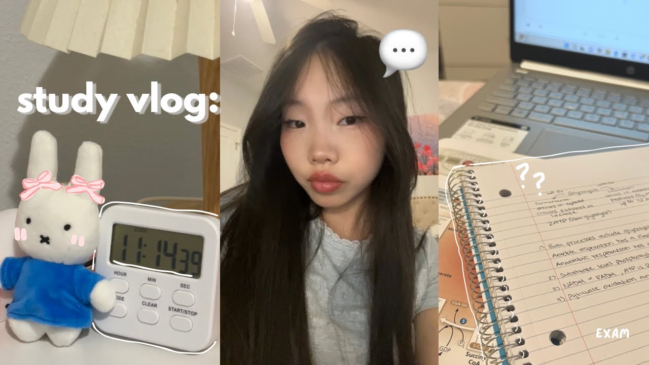 STUDY VLOG🎧: romanticizing studies, highschool life, exams, new phone case, productivity, etc￼.