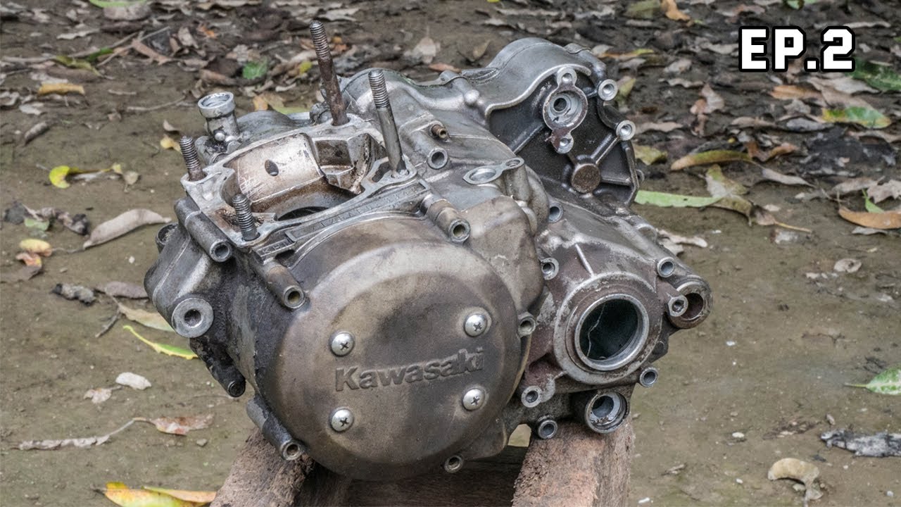 crankcase and engine parts 2001 kawasaki kmx125 rebuild episode 2