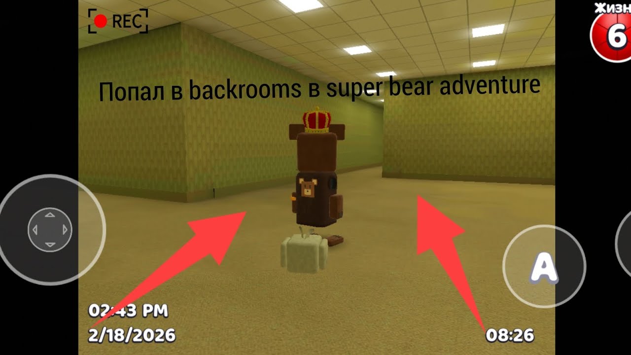 ШОК!😱 попал в backrooms в super bear adventure 