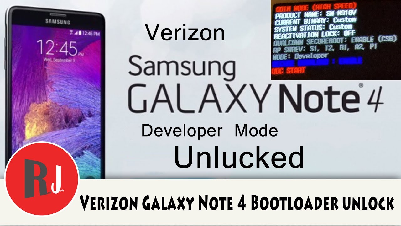 Разблокировка загрузчика Verizon Samsung Galaxy Note 4 и установка TWRP-восстановления