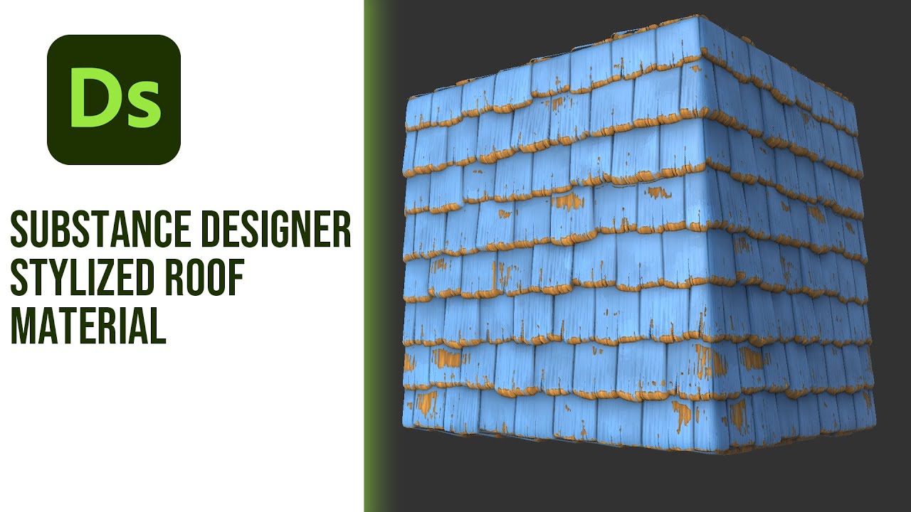Stylized Roof Material / SubstanceDesigner / Unity