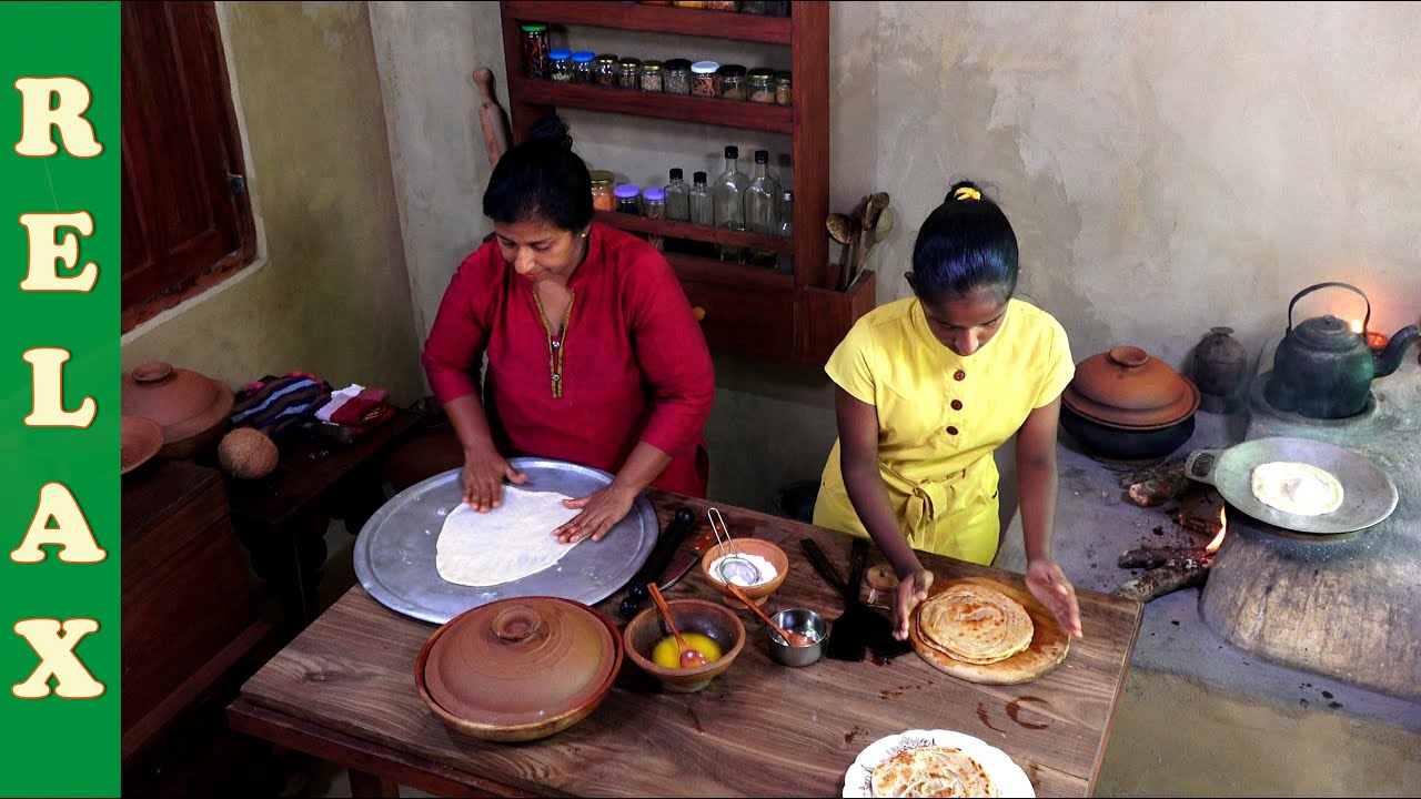 Paratha and Tomato Curry ❤️ Time Unedited Cooking Show | Relaxing Village Food Cooking