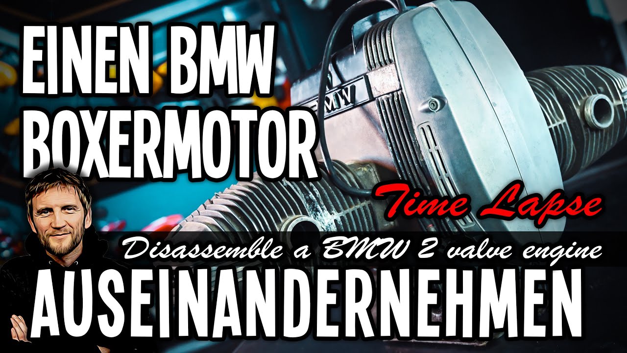 Disassemble a BMW 2 Valve flat-twin motorcycle engine /Airhead
