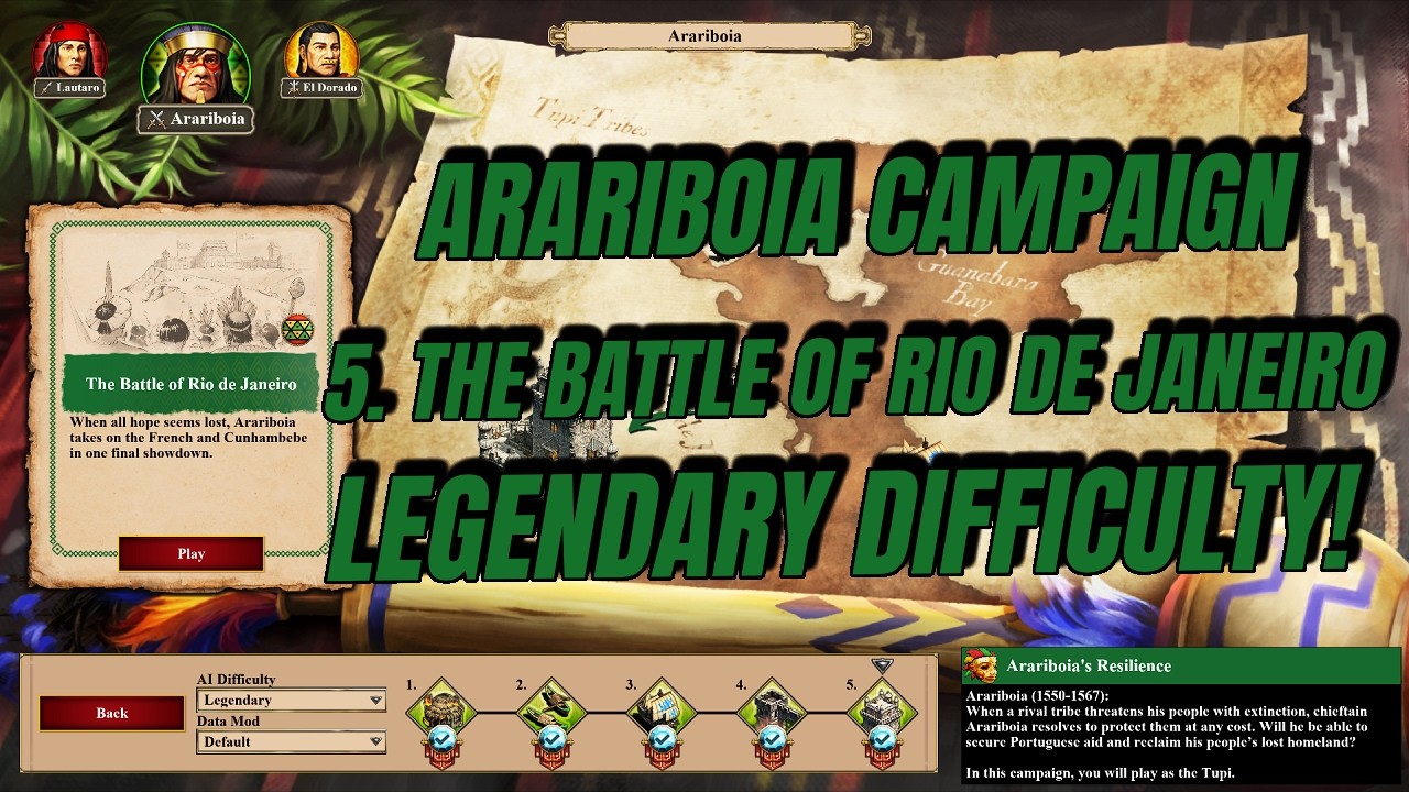 #5. The Battle of Rio De Janeiro | LEGENDARY | Arariboia Campaign | AoE2:DE - The Last Chieftains!
