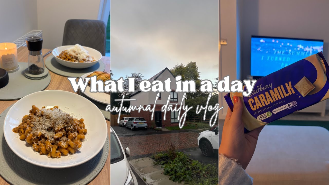 What I eat in a day | 9-5 work from home day 🍝 