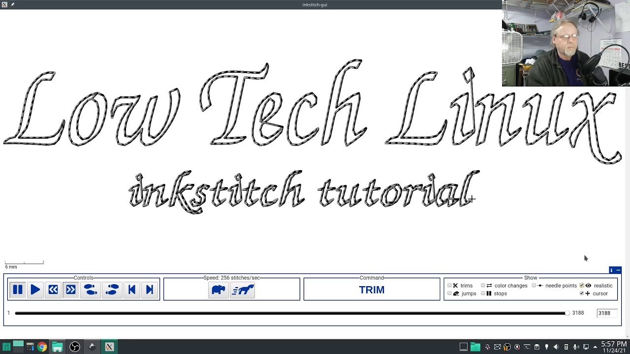 Inkstitch - Bean Stitch Outline Font, great for small text